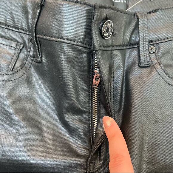 WHBM Coated Slim Bootcut High Rise Jeans - Picture 5 of 16